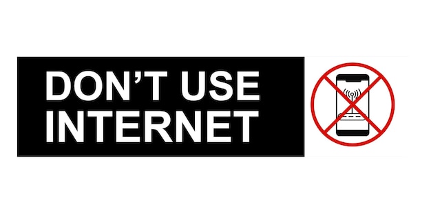 Wektorowy zestaw bezpłatnych naklejek Wi-Fi nie używaj swojego telefonu komórkowego w obszarze Wi-Fi