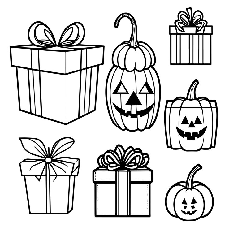 Wektor wektorowy zestaw ilustracji halloween