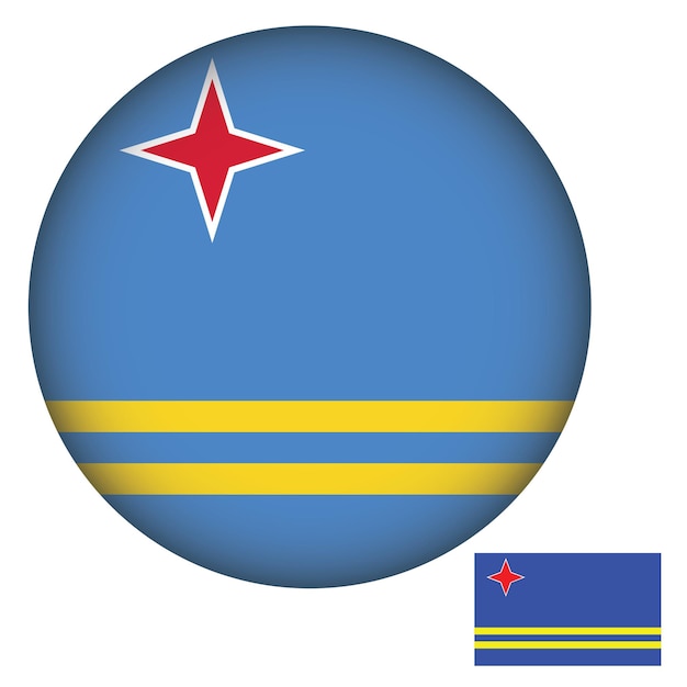 Plik wektorowy wektory okrągłego kształtu flagi aruby