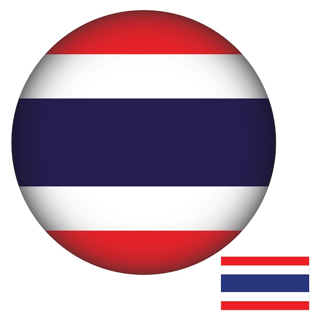 Wektory Okrągłego Kształtu Flagi Tajlandii