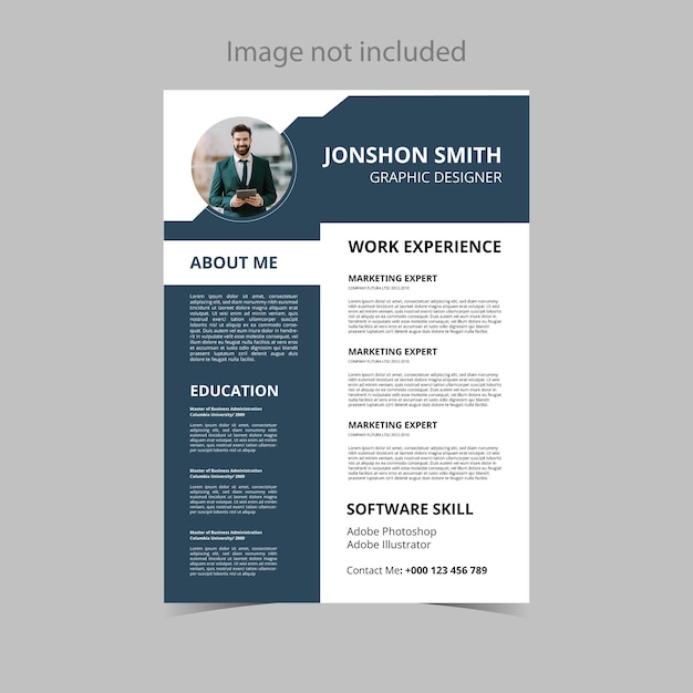 Wektory projektowania wzoru profesjonalnego życiorysu minimalistyczneCreative Resume