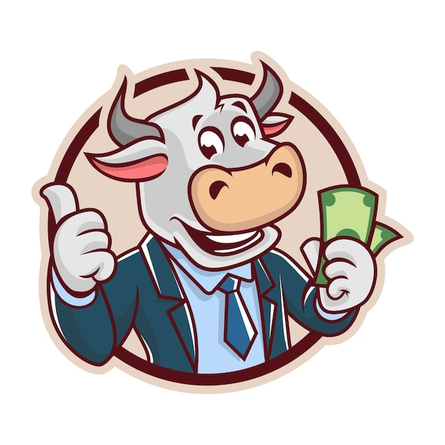 Plik wektorowy wersja cow cash badge