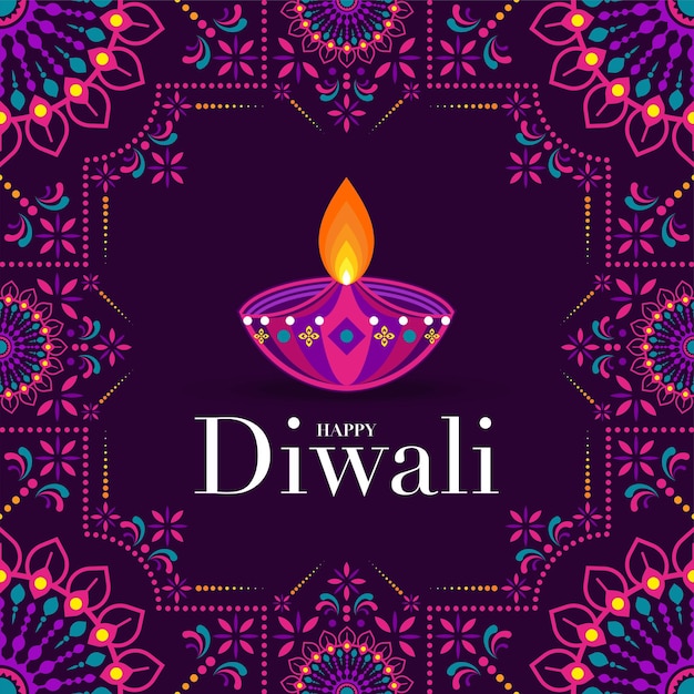 Wesołego Diwali Deepavali Lub Dipavali Festiwalu