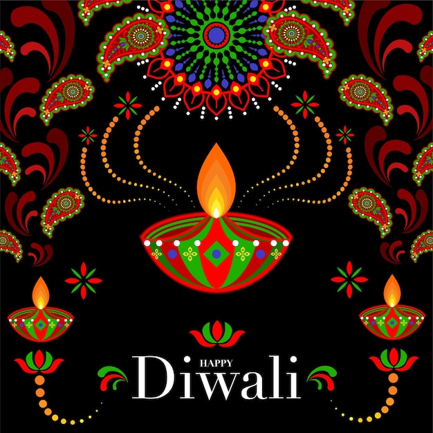 Wesołego Diwali Deepavali Lub Dipavali Festiwalu
