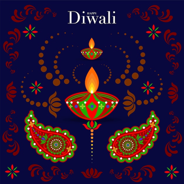 Wesołego Diwali Deepavali Lub Dipavali Festiwalu