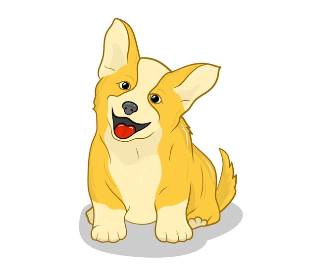 Wesoły corgi otoczony świątecznymi konfetami symbolizującymi radość i szczęście