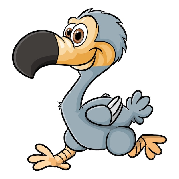 Plik wektorowy wesoły ptak dodo biegnie bardzo szybko