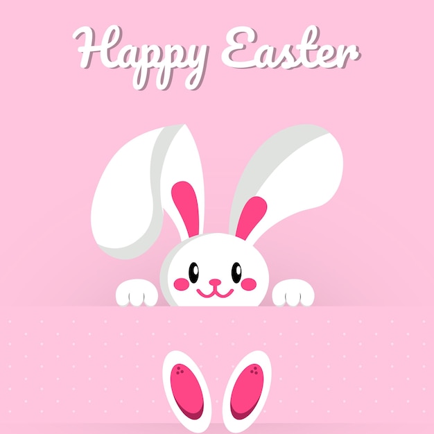 Wesołych Świąt Wielkanocnych kartkę z życzeniami z cute bunny design