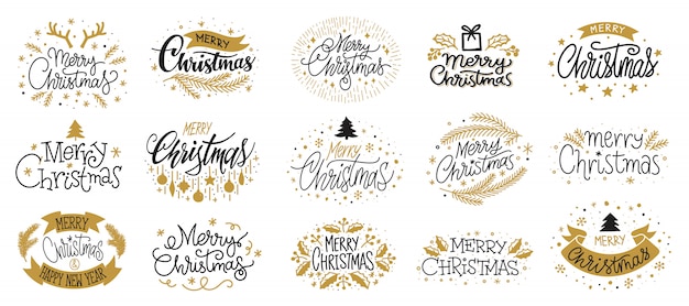 Wesołych świąt Złoty Czarny Napis Tekst, Boże Narodzenie Kartkę Z życzeniami, Nowy Rok, życząc Transparent.