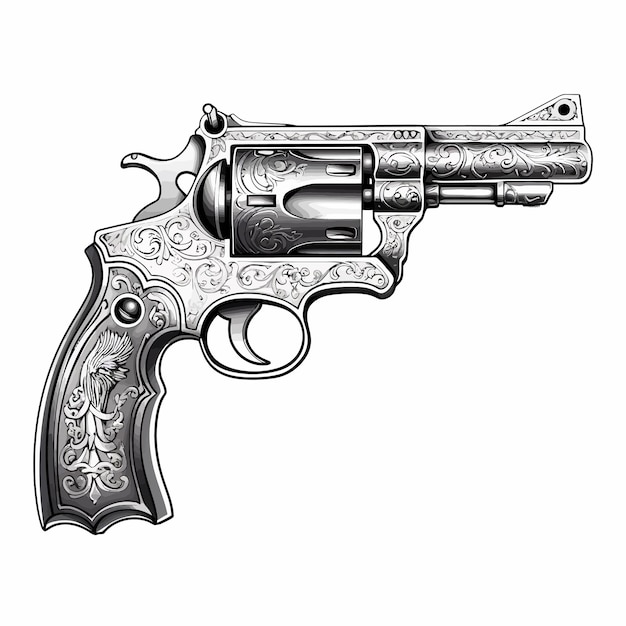 Plik wektorowy western_pistol_or_revolver_vector