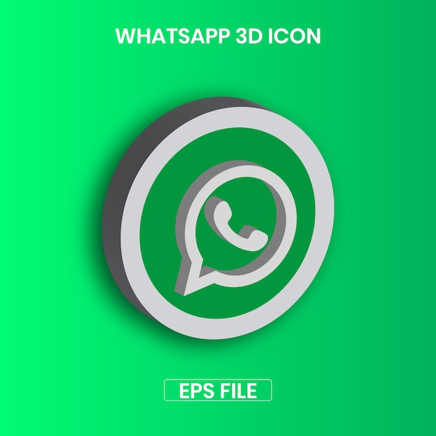 Whatsapp 3d Ikona Mediów Społecznościowych
