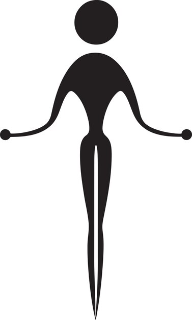 Plik wektorowy whimsical wonders doodle stickman icon w eleganckim czarnym projekcie cartoon charisma stylistyczny projekt logo f
