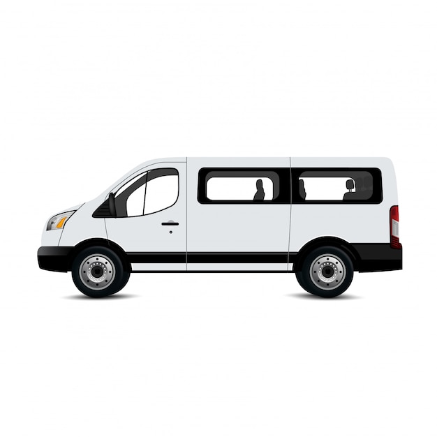 Plik wektorowy white van mockup