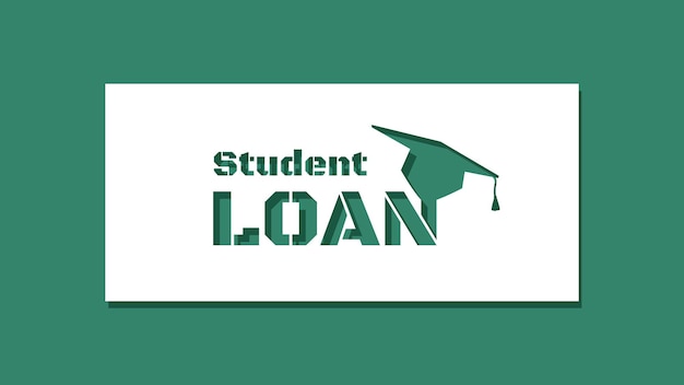 Wiadomość O Pożyczce Studenckiej Na Papierze Wycinanki Na Zielonym Tle