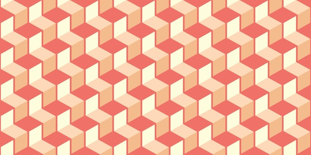 Wibrant 3D Cube Seamless Pattern Energetyczny Kocek Geometryczny Seamless Background