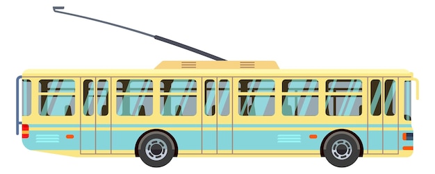 Widok z boku autobusu trolejbusowego Ikona transportu pasażerskiego