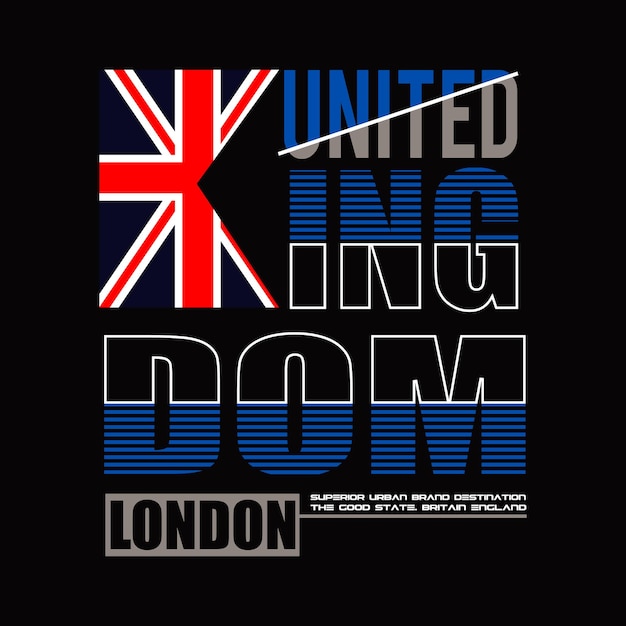 Wielka Brytania Londyn Projekt Typografii Ilustracji Wektorowych
