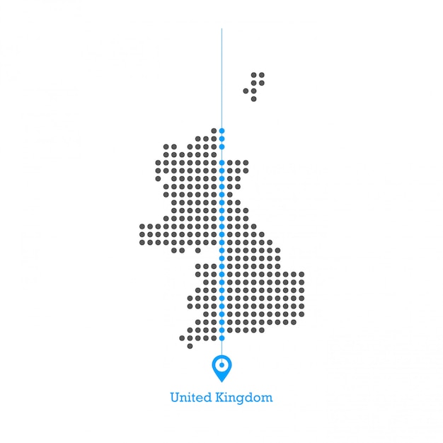 Wielka Brytania Zapałała Mapą Wektor