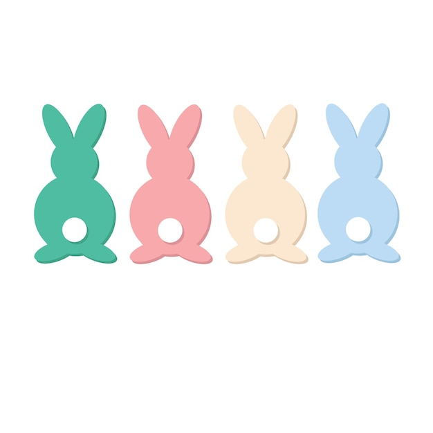 Wielkanocna śmieszna karta z papierowymi królikami