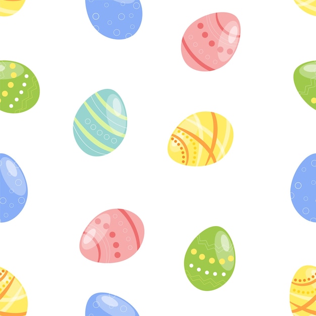 Wielkanocny Wzór Z Jajkami Ilustracja Kreskówka Wektor
