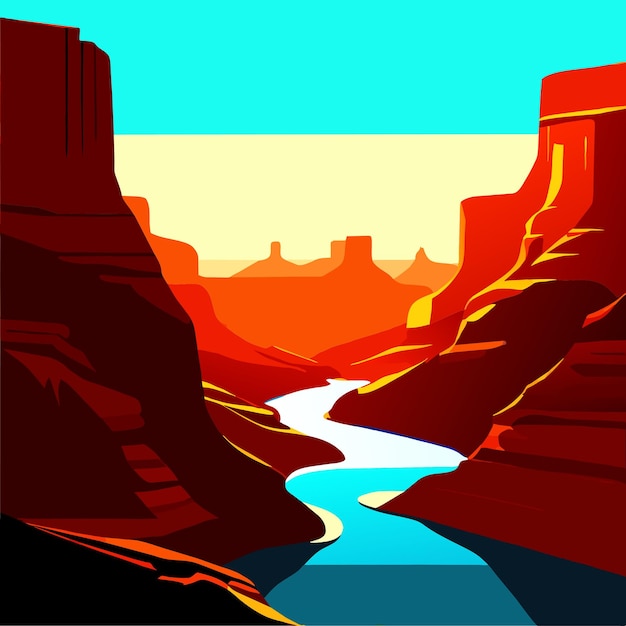 Wielki Kanion I Rzeka W Parku Narodowym Arizony