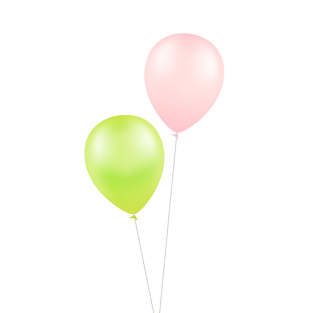 Wielobarwny kolorowe balony na białym tle
