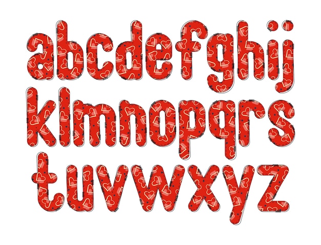 Plik wektorowy wielofunkcyjna kolekcja czerwonych liter alfabetu rubinowego do różnych zastosowań.