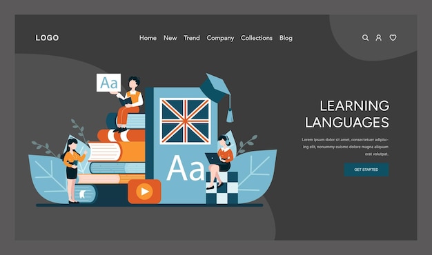Wielojęzyczna Biegłość Koncepcja Obejmująca Języki Za Pomocą Książek I Narzędzi Cyfrowych Brytyjska Flaga