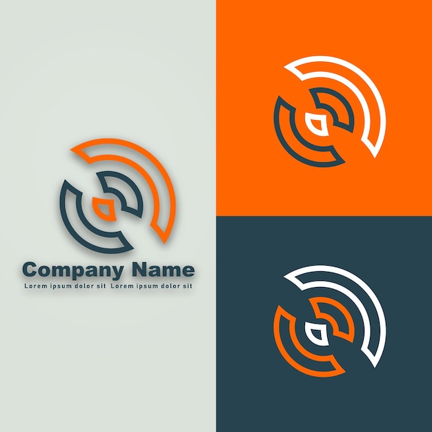 Wielokolorowe logo ilustracja wektor gradient kolorowy styl Abstrakcyjne logo