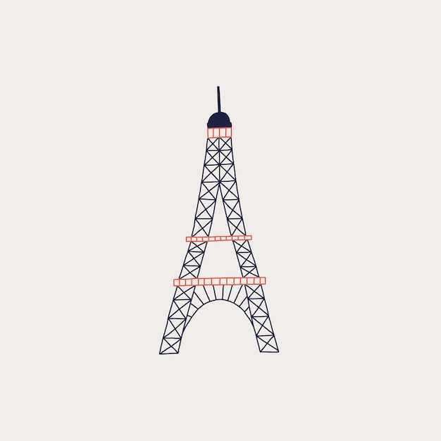 Plik wektorowy wieża eiffla w paryżu z numerami roku 2024
