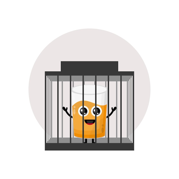 Więzienne Szkło Sok Postać Słodkie Logo