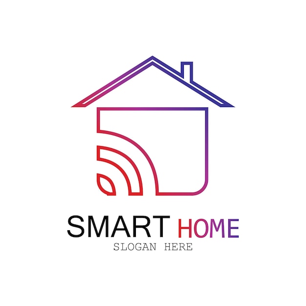Wifi House Vector LogoSmart City Tech Icon Vector City Net Logo Concept Vector
