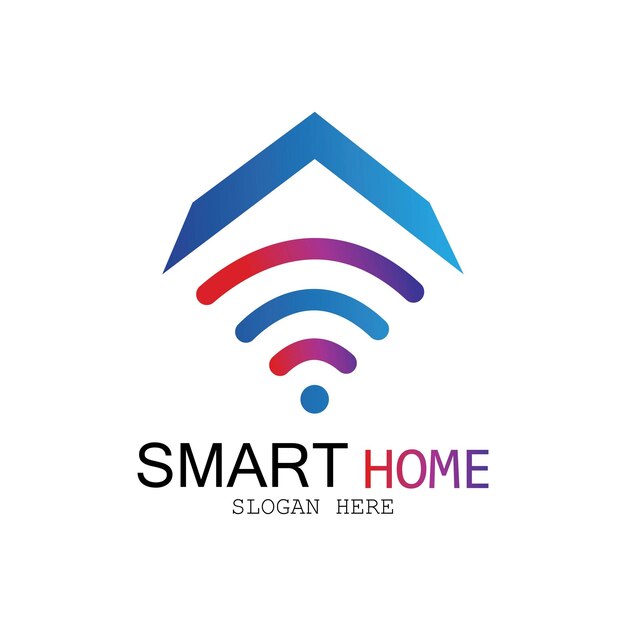 Wifi House Vector LogoSmart City Tech Icon Vector City Net Logo Concept Vector