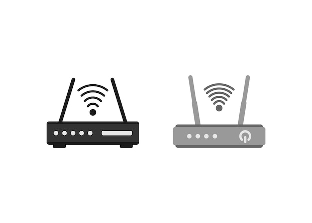 Wifi Router Ikona Szablonu Projektu Wektor Na Białym Tle