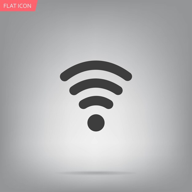 Wifi symbol wektor ilustracja na szarym tle Eps 10