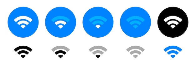 Plik wektorowy wifi zestaw ikon do korzystania z ilustracji wektorowych