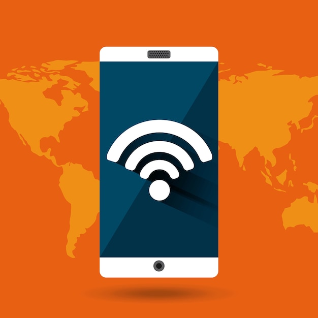 Wifi związku projekt, wektorowa ilustraci eps10 grafika