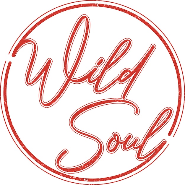 Wild Soul Z Okrągłym Nadrukiem Z Literówką