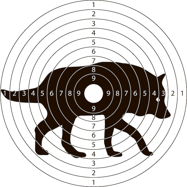 Plik wektorowy wilk strzelający do celu