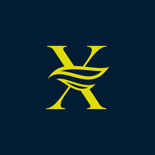 Plik wektorowy wings beauty logo projekt złota litera x