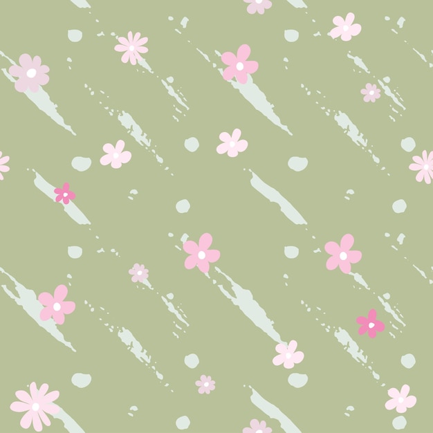 Plik wektorowy wiosenny kwiat abstrakcyjny wzór kwiatowy na tekstylia i papier pakowy