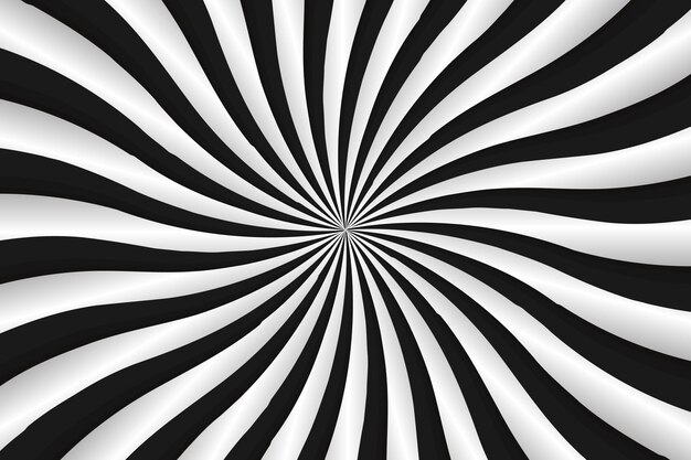 Wirowa psychodeliczna iluzja optyczna sunburst streszczenie tło wektor wzór