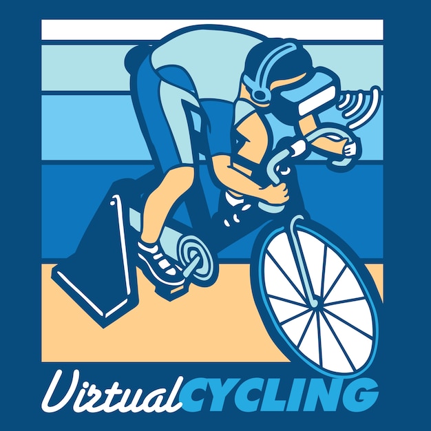 Plik wektorowy wirtualna ilustracja rowerowa