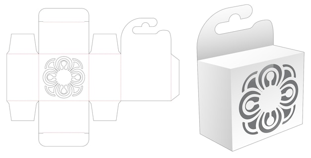 Wiszące Opakowanie Z Szablonem Wycinanym W Szablonie Mandali