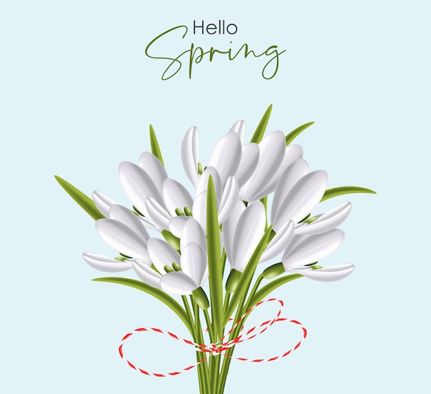 Witaj Wiosna, 1 Marca, Realistyczna Przebiśnieg, Martisor, Czekolada, Biedronka I Kawa, Symbol Wiosny