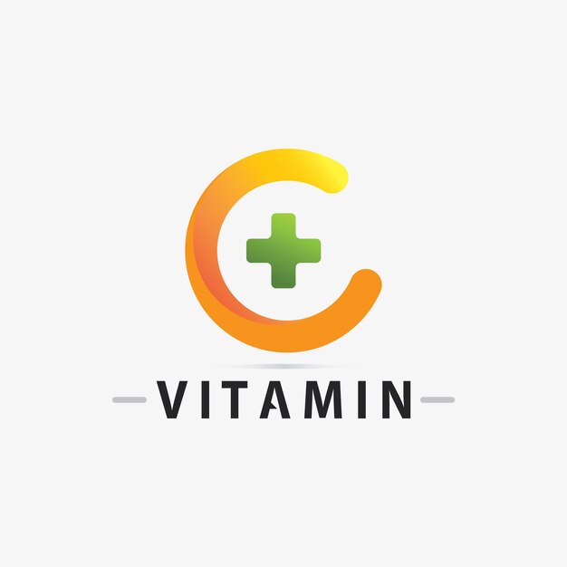 Plik wektorowy witamina c - wektor projektowania logo - wektor ikony - zdrowie - odżywianie
