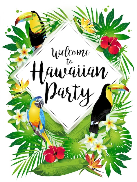 Plik wektorowy witamy na hawajskim przyjęciu!