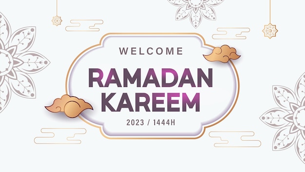 Witamy Ramadan Kareem 1444h 2023 Szablon Obchody Ramadan Kareem Z Islamskimi Ozdobami