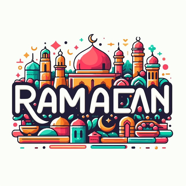 Witamy ramadan tekst typografia element miniatury youtube