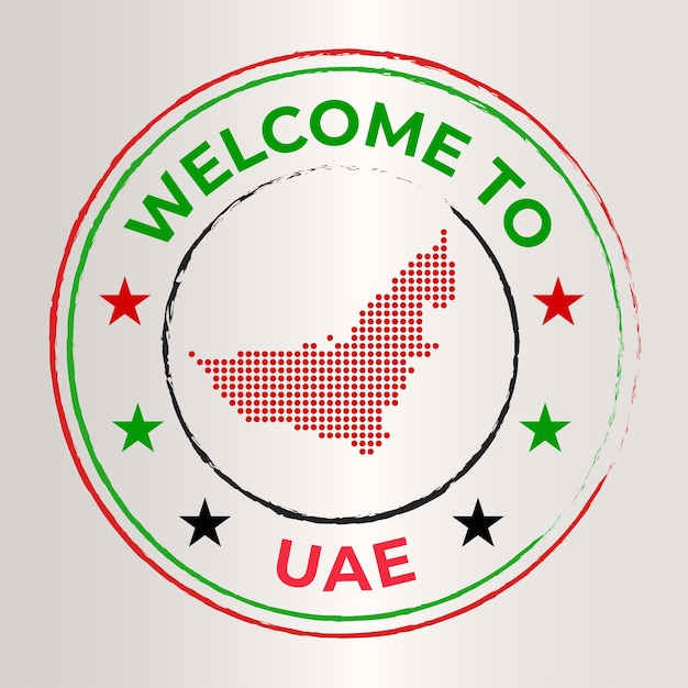 Witamy w UAE Rubber Stamp